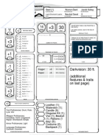 Linenn Douis Hayward: Darkvision: 30 Ft. (Additional Features & Traits On Last Page)