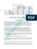 MHT CET 2018 Exam Pattern