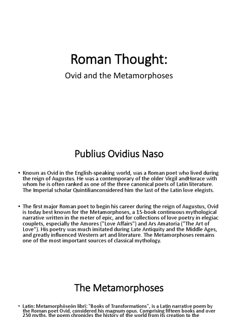 Ovid Metamorphoses PDF Ovid Mythological Greek Characters