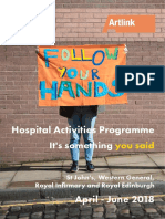 It's Something You Said - Hospital activities Programme Apr - Jun 2018