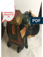 Hand-Carved and Hand-Painted Solid Wooden Elephant. Original Price Is 750 AED From Marina. Selling Price Is 265 AED