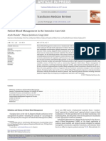 Patient Blood Management in The Intensive Care Unit