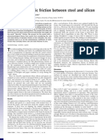 Dynamics of Static Friction Between Steel and Silicon: Zhiping Yang, H. P. Zhang, and M. Marder