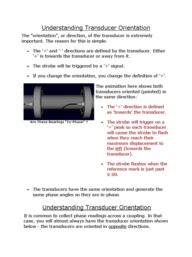 Understanding Transducer Orientation PDF Phase (Waves) Electrical