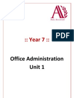 Year 7::: Office Administration Unit 1