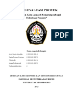 EVALUASI PROYEK "Menjadikan Kota Lama Di Semarang Sebagai Pedestrian Tourism"