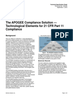 The APOGEE Compliance Solution - Technological Elements For 21 CFR Part 11 Compliance