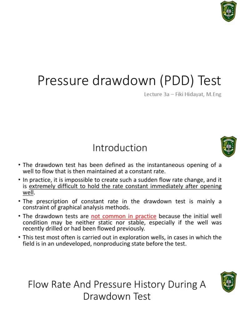 Pressure Drawdown Test Analysis | PDF | Pressure | Continuum Mechanics