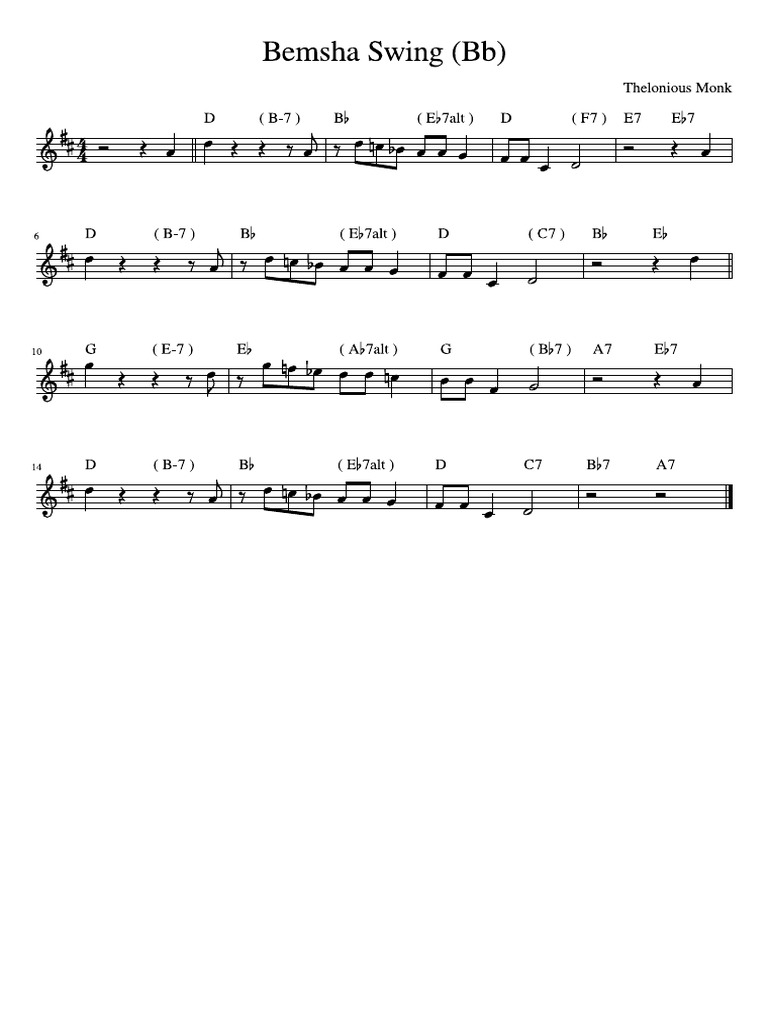 Bemsha Swing Bb Entertainment General