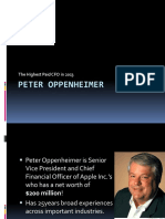 Peter Oppenheimer: The Highest Paid CFO in 2013