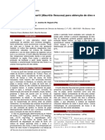 1999, Albuquerque e Regiani. Estudo Do Fruto Do Buriti para Obtenção de Oleo e Síntese de Biodiesel.