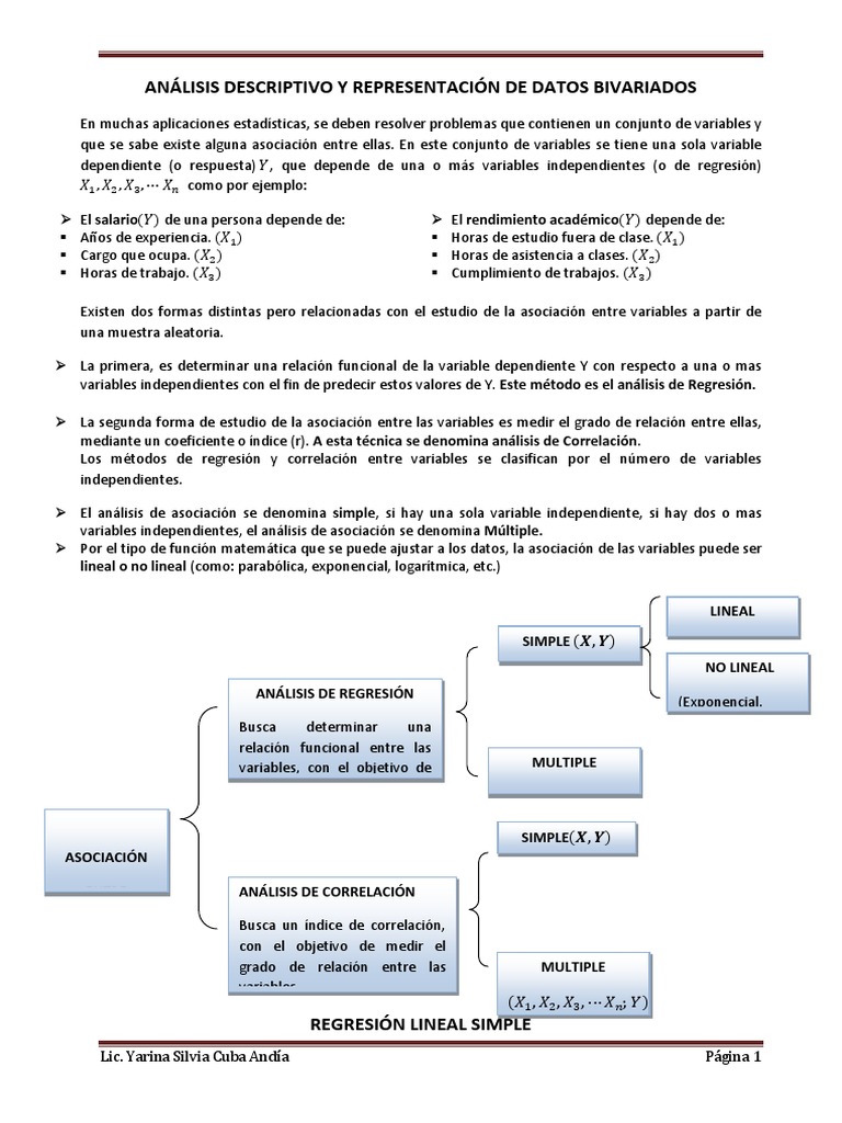 Análisis Descriptivo y Representación de Datos Bivariados | PDF