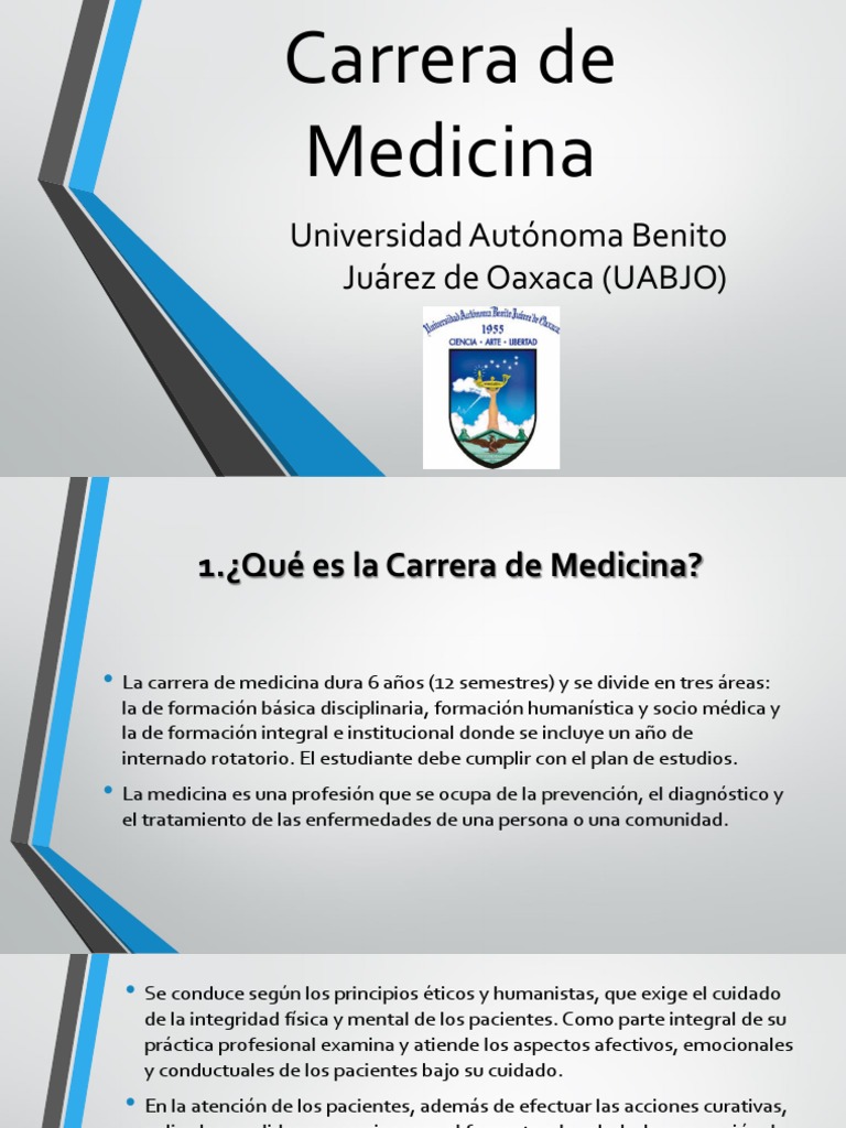 Información sobre la Carrera de Medicina | PDF | Medicina | Cuidado de ...
