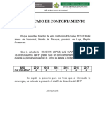 Certificado de Comportameitni