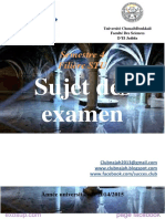 Examens de La Filière STU S4