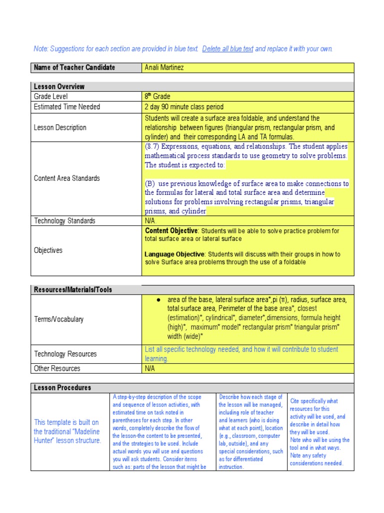 Triangular Prism Surface Area Foldable | PDF | Area | Cognitive Science