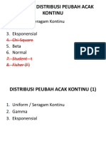 Distribusi Peubah Acak Kontinu dan Aplikasinya