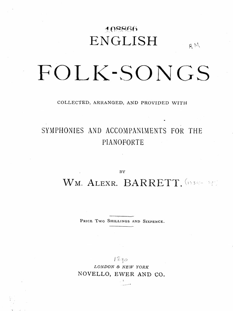 English Folk Songs Pdf