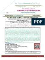 Formulation and Evaluation of Antioxidant Cream From Methanol Leaves Extract of Polygonum Minus