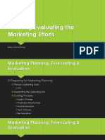 Planning Evaluating The Marketing Efforts