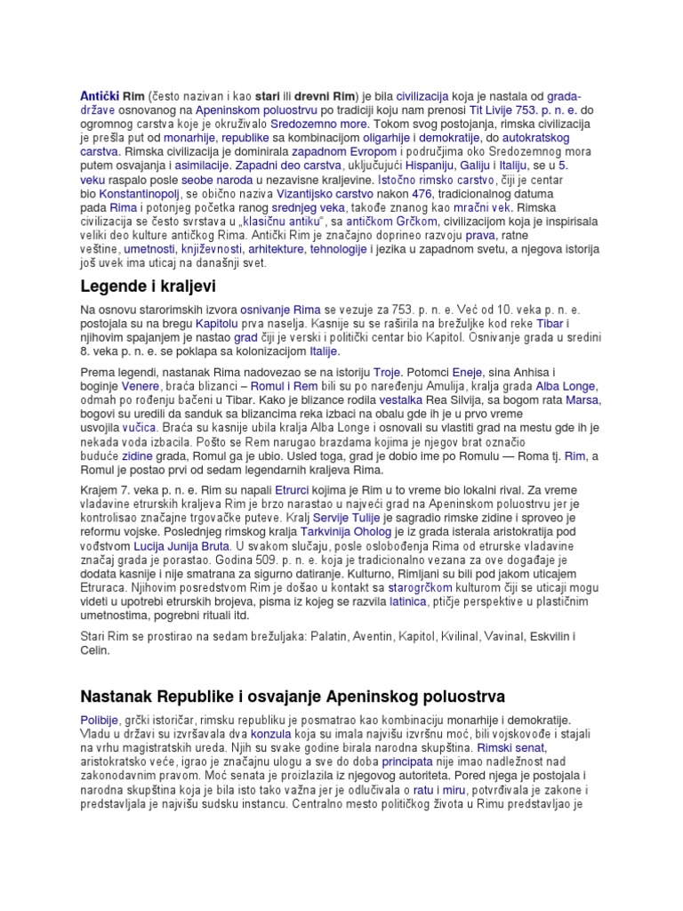 Rimske Legende | PDF