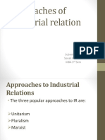 Approaches of Industrial Relation