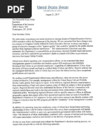 Sen. Udall Letter to Sec. Zinke DOI Assignments
