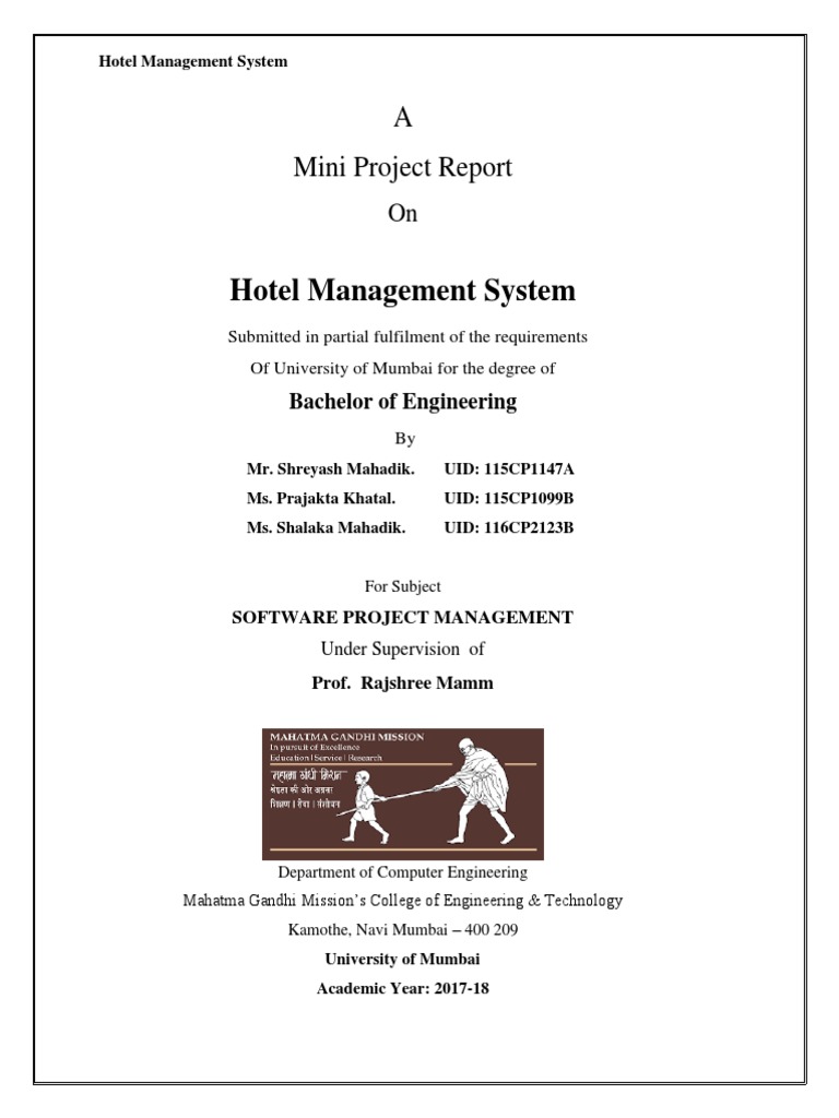 Hotel Management System: A Mini Project Report | PDF | Eclipse ...