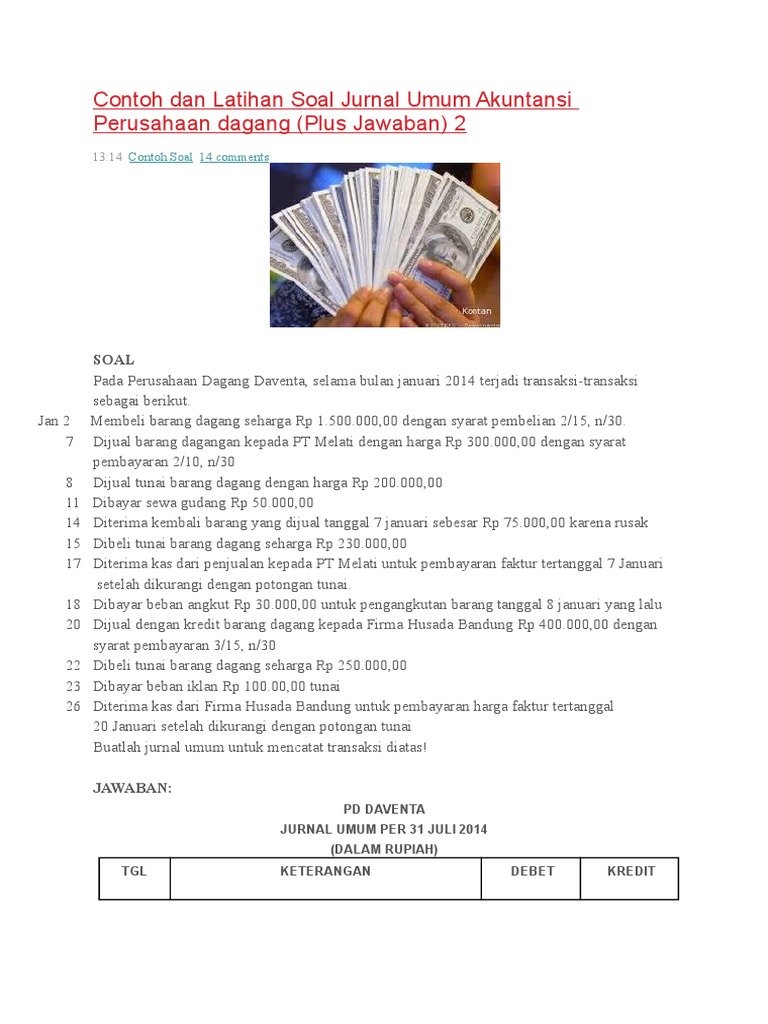 Buatlah Contoh Soal Kuantor Umum Dan Kuantor Khusus