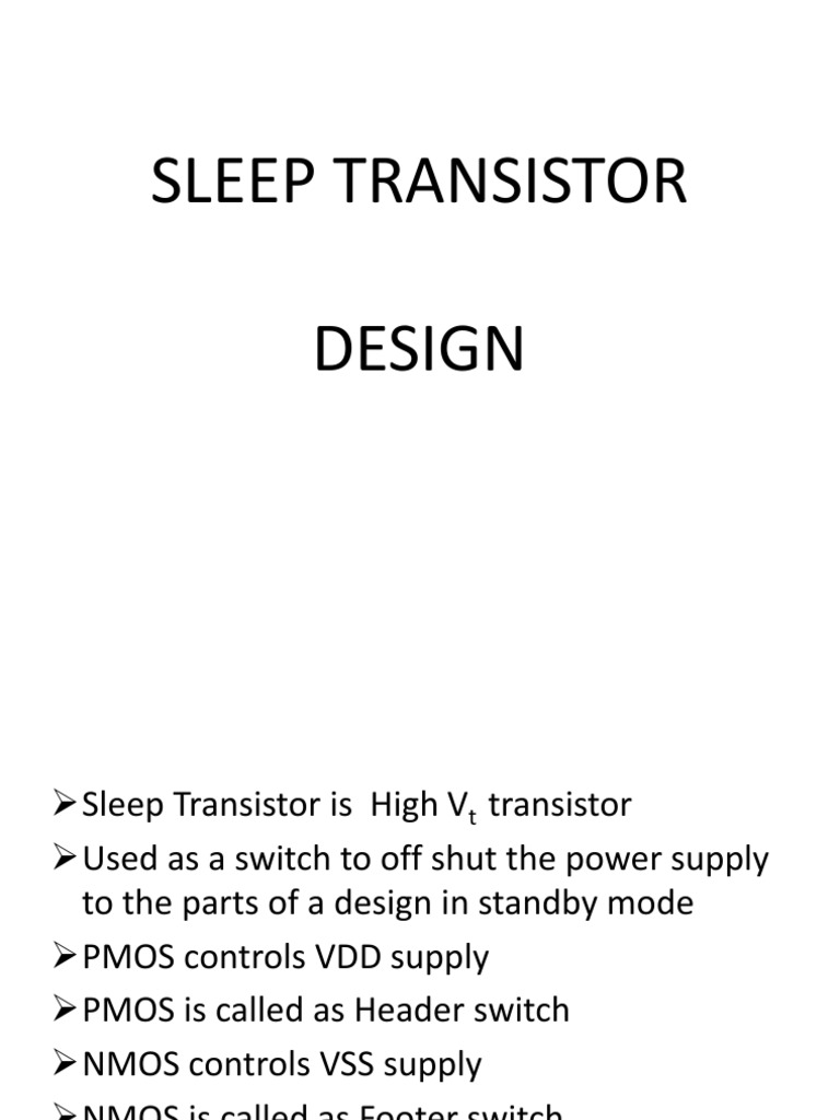 Sleep Transistor | PDF