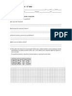 Ficha Avaliação de Ed. Visual - 2º Periodo