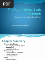 Chapter 1, Part I: Propositional Logic: With Question/Answer Animations