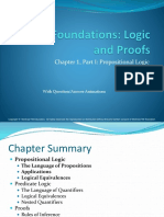 Chapter 1, Part I: Propositional Logic: With Question/Answer Animations