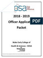 2018-2019 Hosa Officer Election Process - Wechs