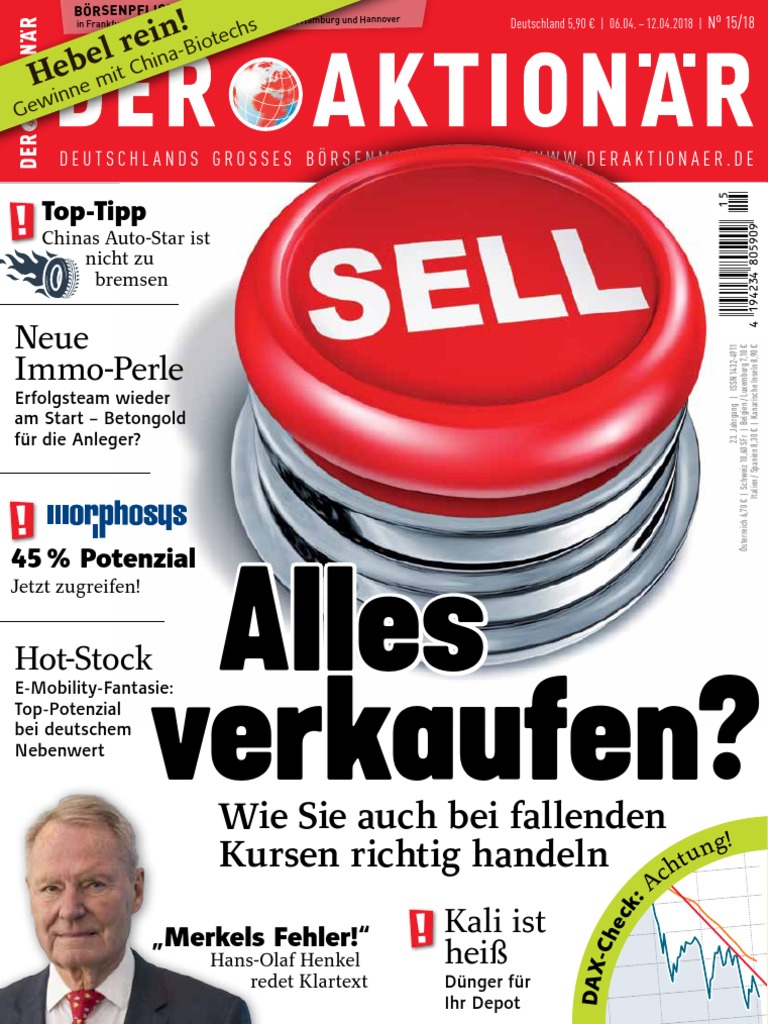 Der Aktionaer Magazin No 15 Vom 06 April 18