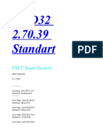 Full Licenses- NOD32 2.70.39 Standart-ESET Smart Security.8.12.07