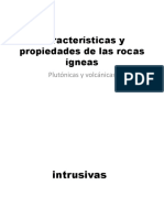 Caracteristicas y Propiedades de Las Rocas Igneas