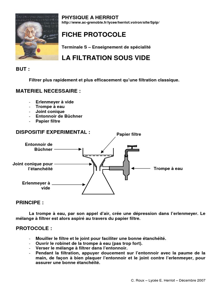 Filtration Rapide en Terminale S | PDF, image size:768x1024