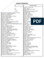 Falsos cognatos IN-PT e PT-IN