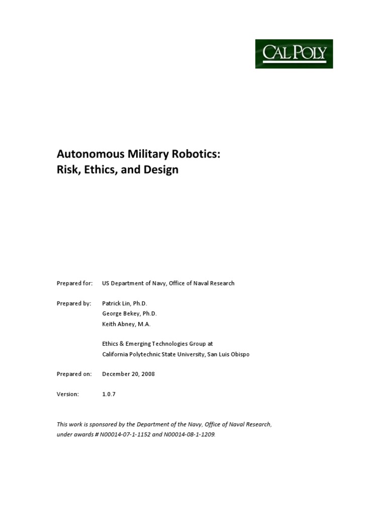 Cal Poly Military Robotics | PDF | Robot | Robotics