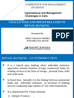 Retail Banking, Challenges and Remidies