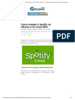 Instale Spotify Ubuntu Linux Mint