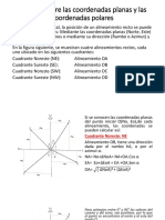 Relación Entre Las Coordenadas Planas y Las Coordenadas