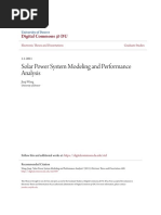 Solar Power System Modeling and Performance Analysis