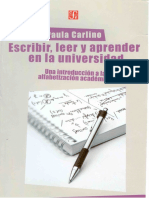 Escribir, Leer y Aprender en La Universidad