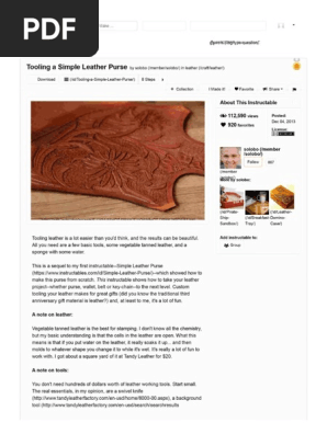 Tooling Leather (e-how)