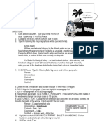 Activity 7: What You Will Practice or Learn: 1) Font Effects 2) Alignment 3) Line Spacing 4) Numbering