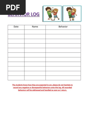 behavior log