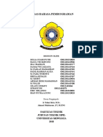 Tugas Bahasa Pemrograman: Fakultas Teknik Jurusan Teknik Sipil Universitas Sriwijaya 2018