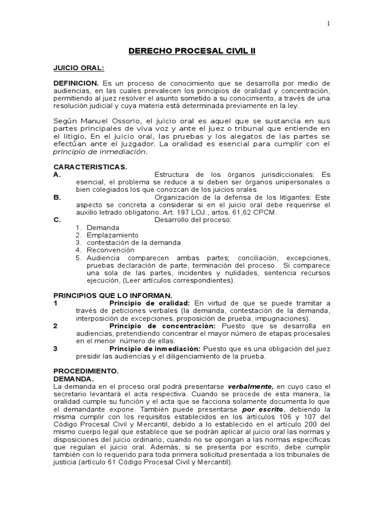 Derecho Procesal Civil II | PDF | Demanda judicial | Ley procesal